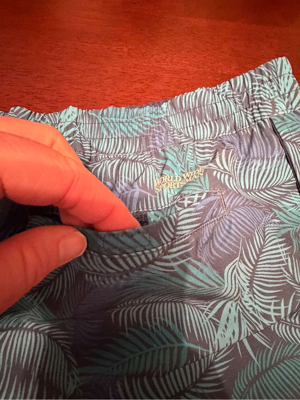 Men’s Blue Teal Printed Athletic Shorts/ swim trunks XXL new with‎ tag - Picture 6 of 9